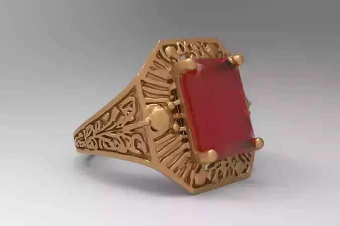Egyptian pharaoh ring 3D print model