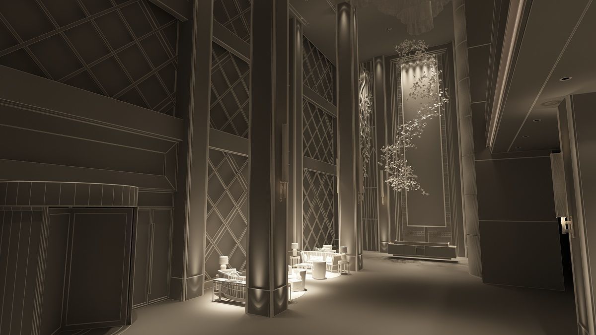 The Hotel Lobby 9 3D model_16