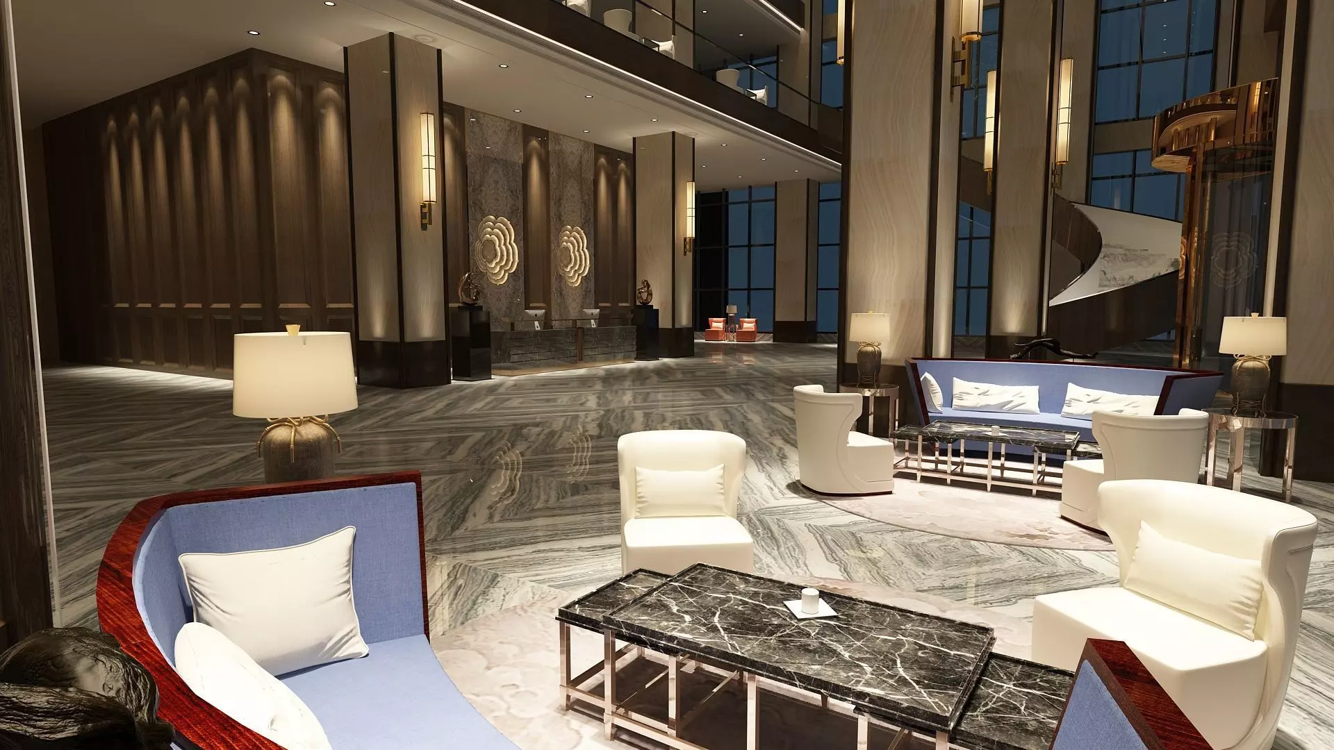 The Hotel Lobby 9 3D model_0