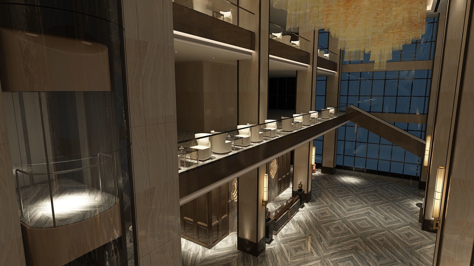 The Hotel Lobby 9 3D model_7