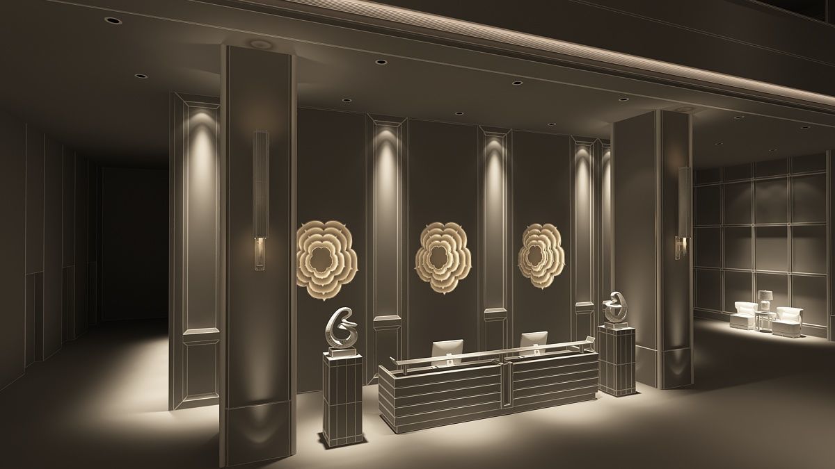 The Hotel Lobby 9 3D model_17