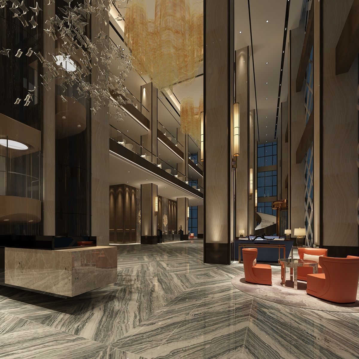 The Hotel Lobby 9 3D model_1