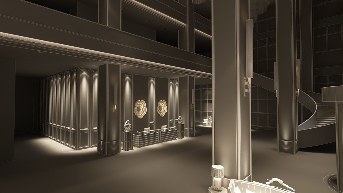 The Hotel Lobby 9 3D model_14