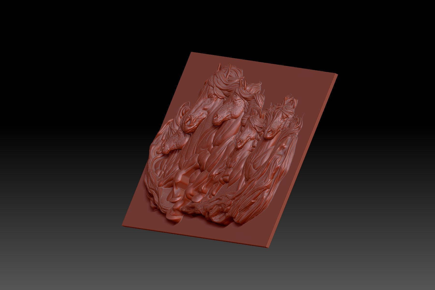 Horses 3D print model_4