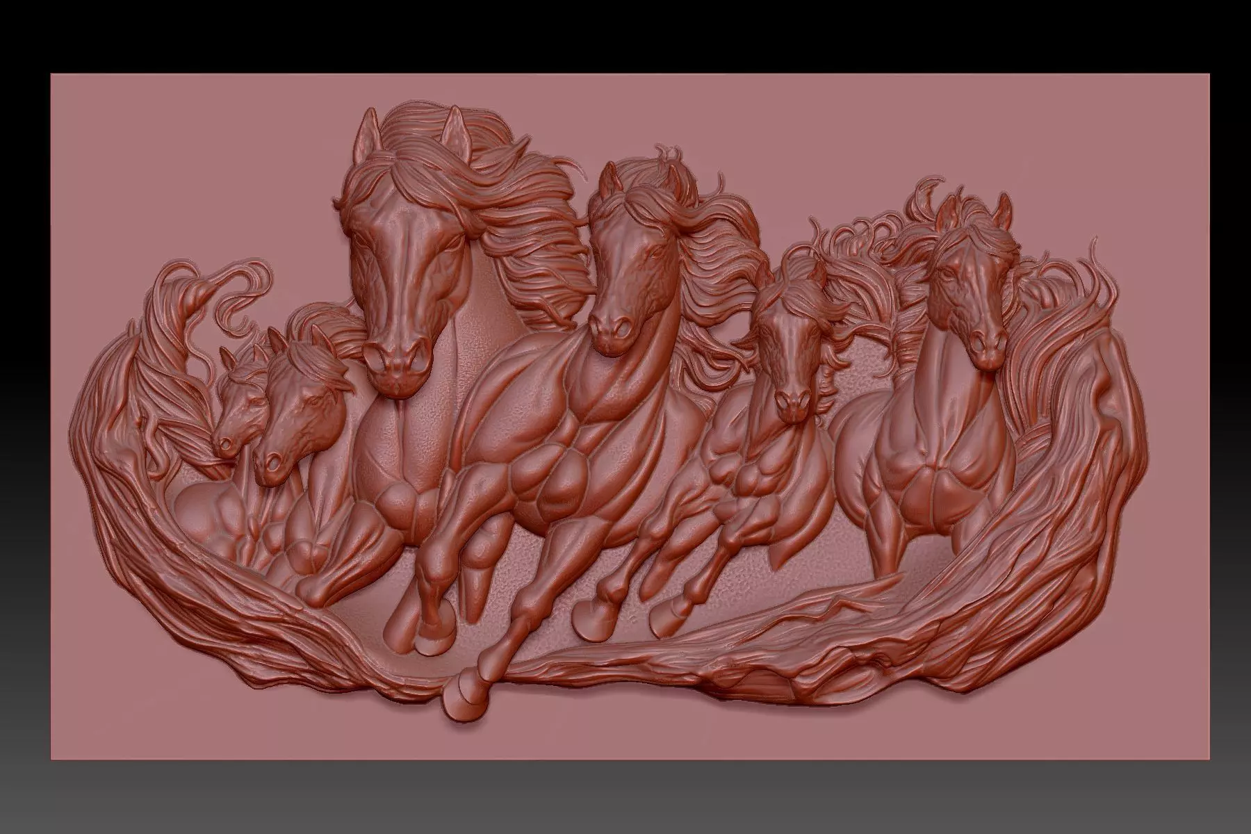 Horses 3D print model_0