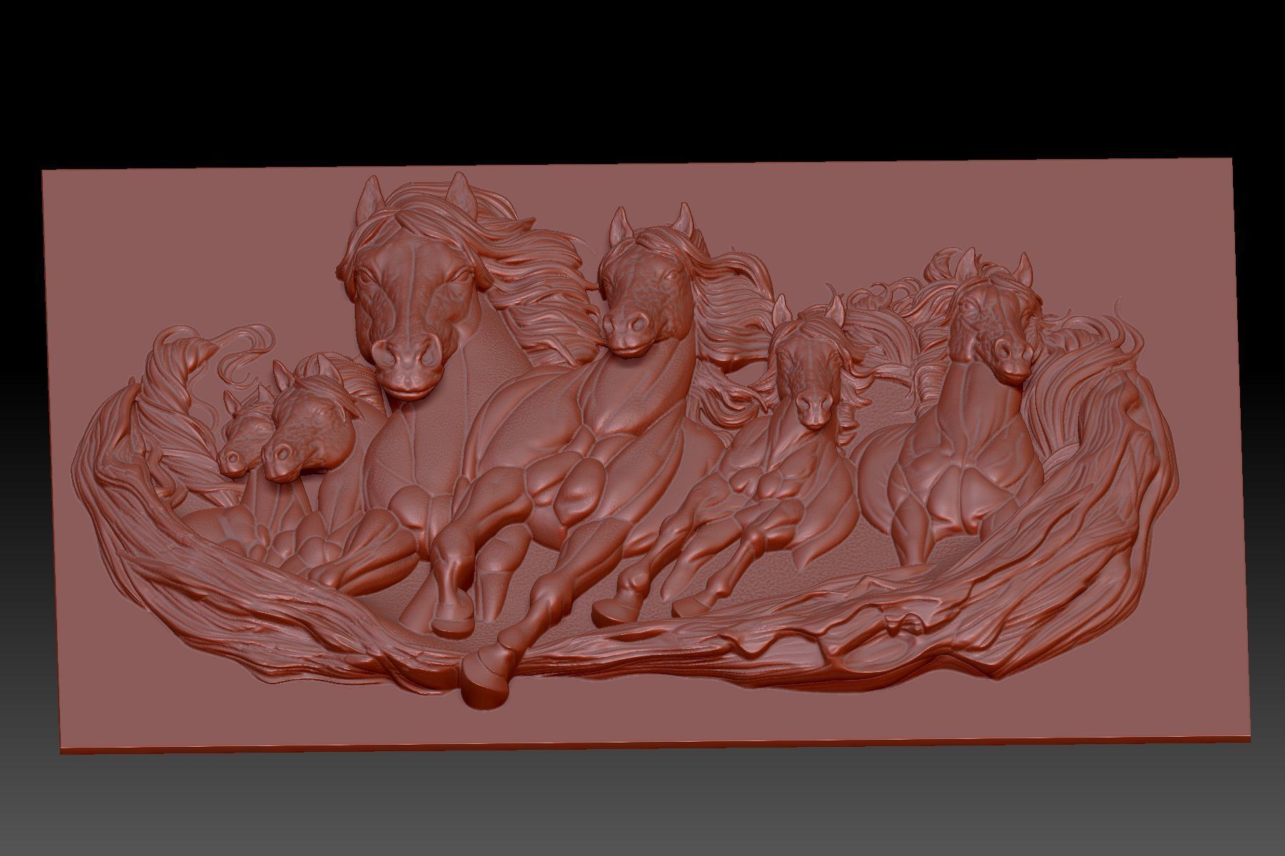 Horses 3D print model_3