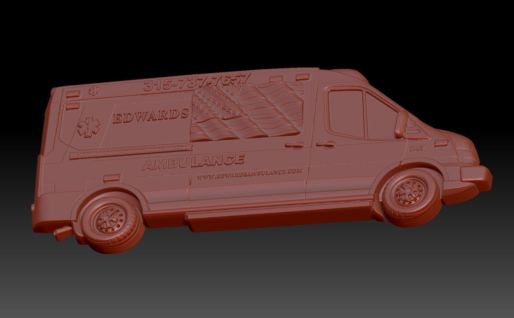 Ambulance 3D print model_3