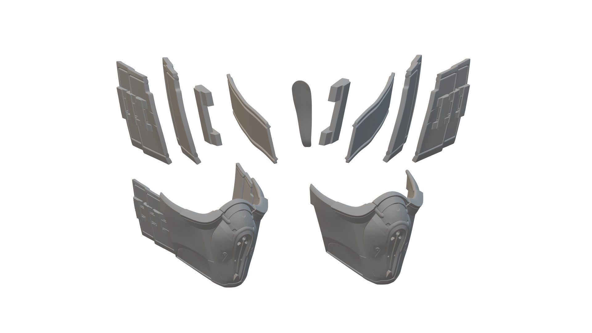 Mortal Kombat Mask STL 3D Print Files 3D print model_7