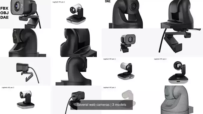 Several web cameras