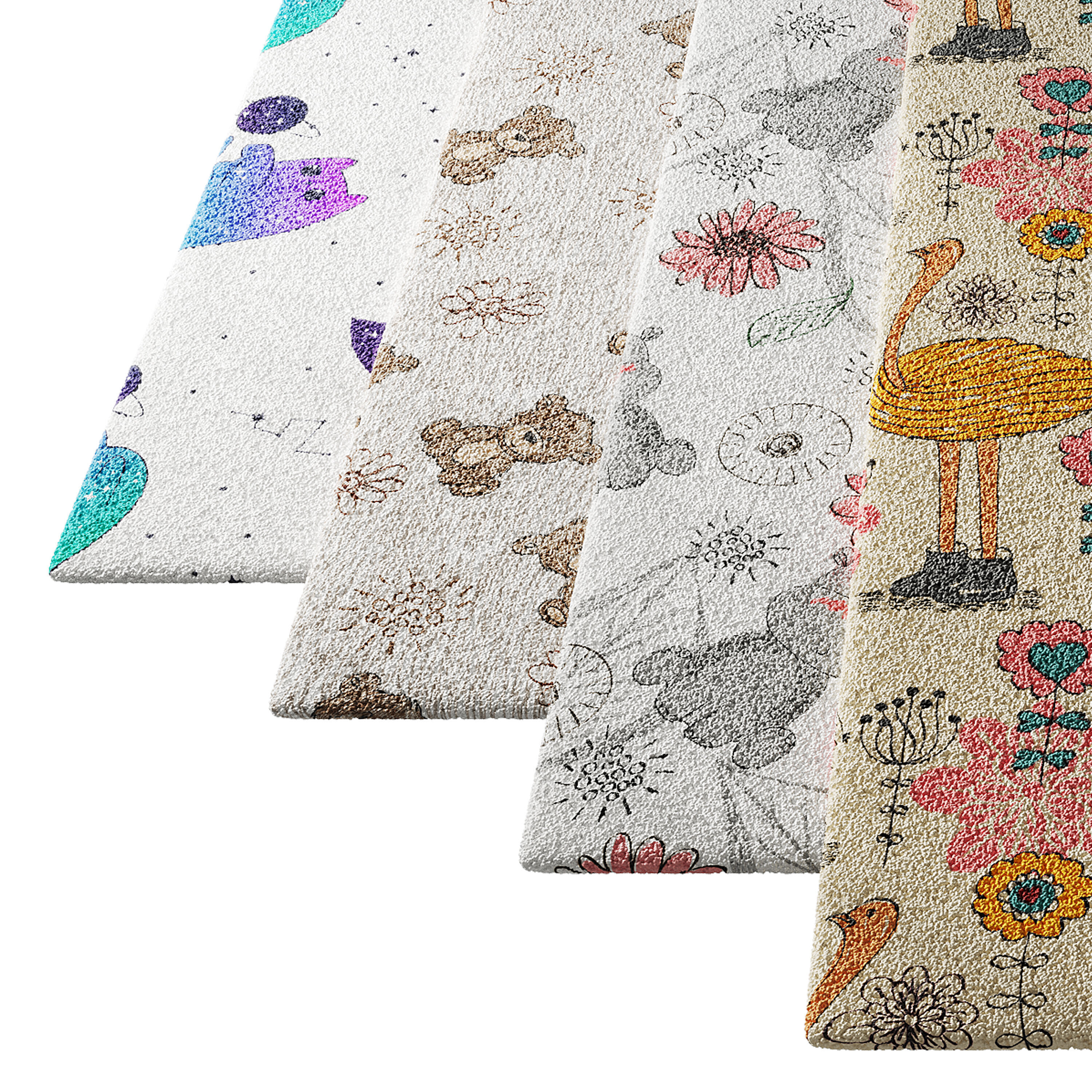 carpet for childrens room set 3 3D model_3