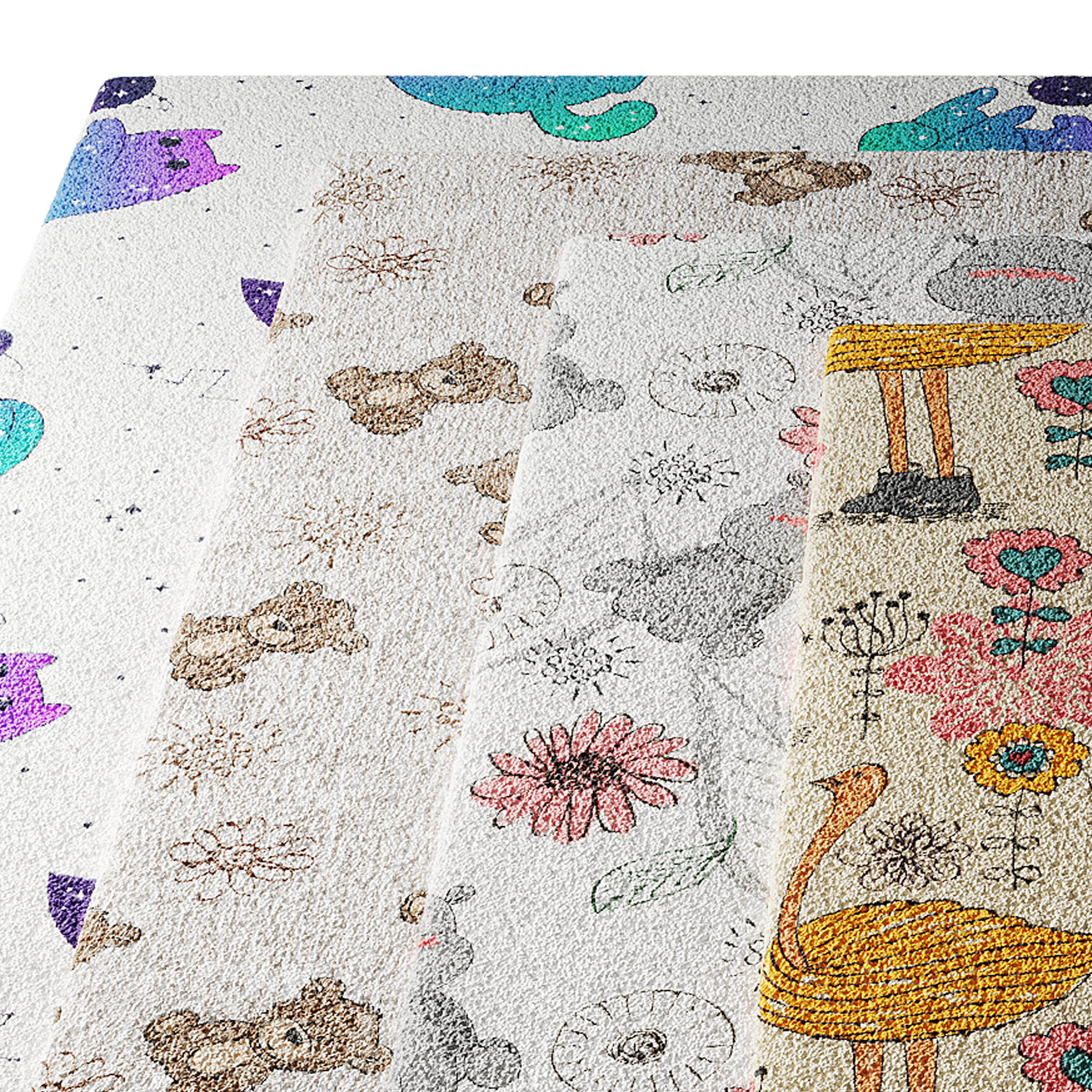 carpet for childrens room set 3 3D model_1