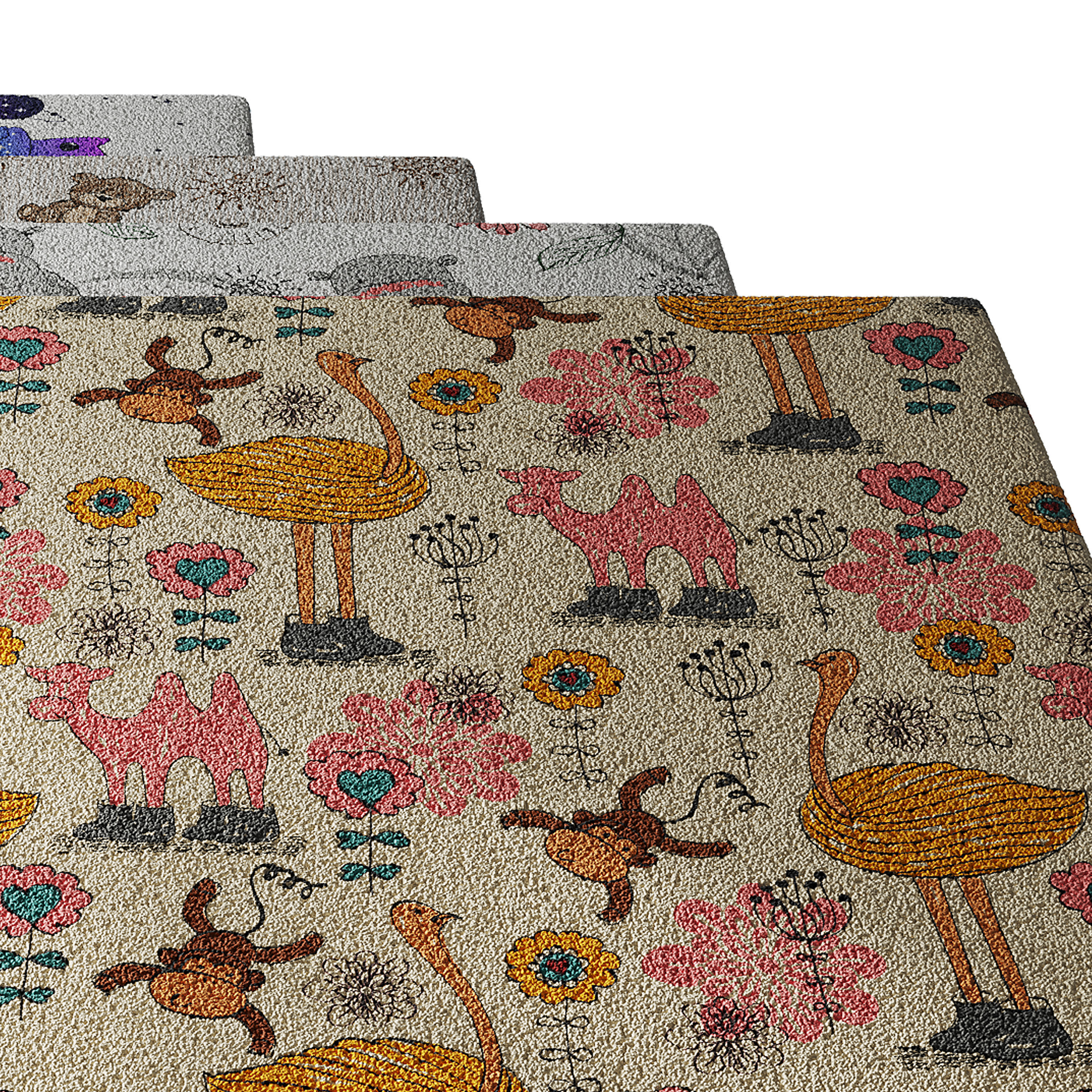 carpet for childrens room set 3 3D model_4