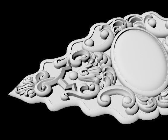 Central decor ornament for furniture 3D model_3