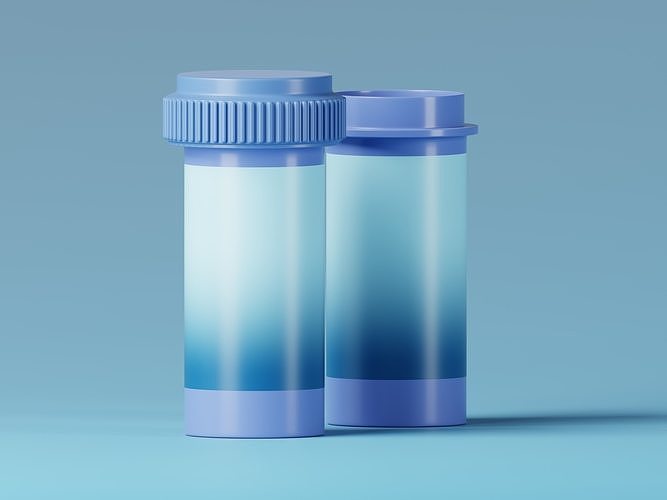 Plastic Sample Tube 3D Model Low-poly 3D model