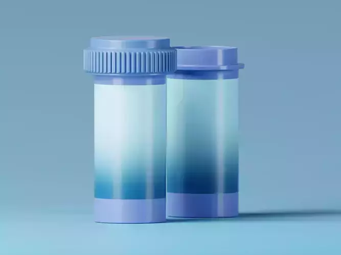 Plastic Sample Tube 3D Model Low-poly 3D model