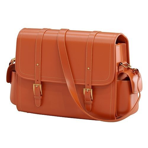 Natural leather bag  Low-poly 3D model