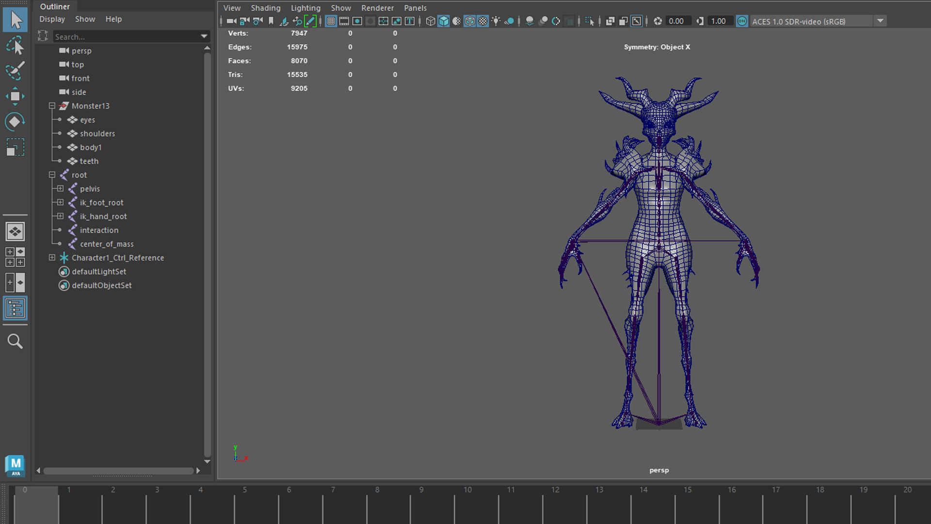 Monster 13 Low-poly 3D model_27