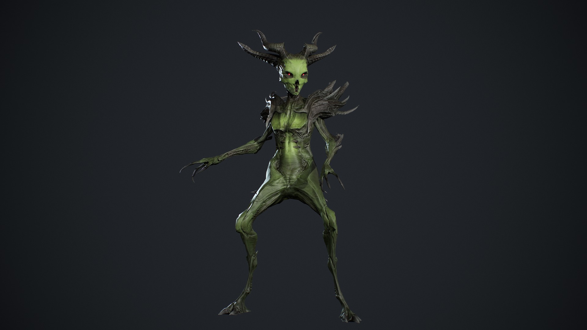 Monster 13 Low-poly 3D model_15