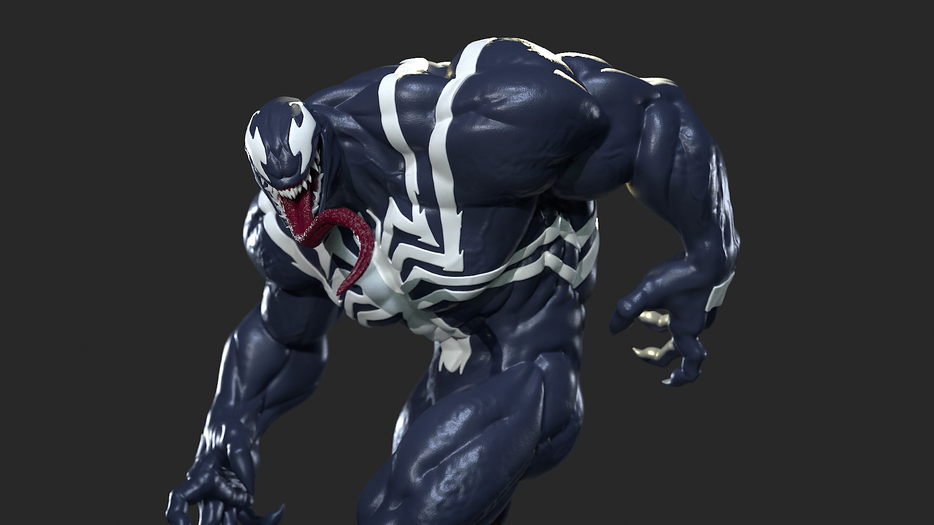 Venom Marvel Rivals 3D Print Statue 3D print model_4