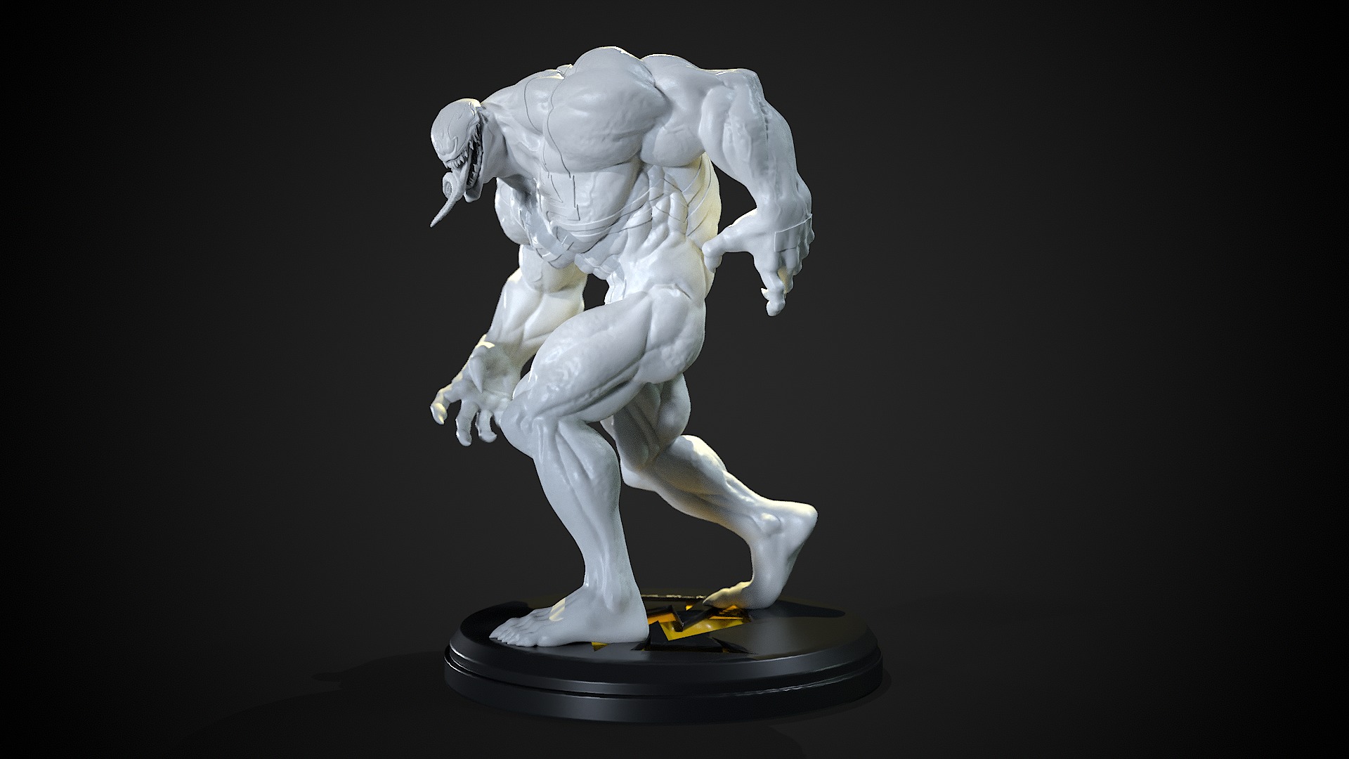 Venom Marvel Rivals 3D Print Statue 3D print model_7