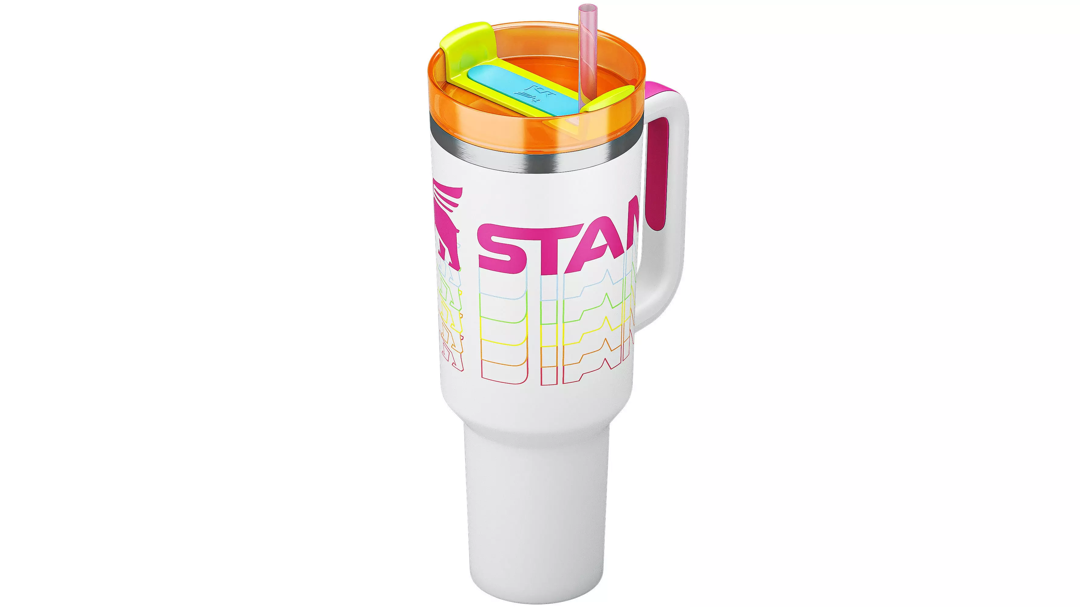 Stanley Quencher Tumbler Frost Reverb Low-poly 3D model