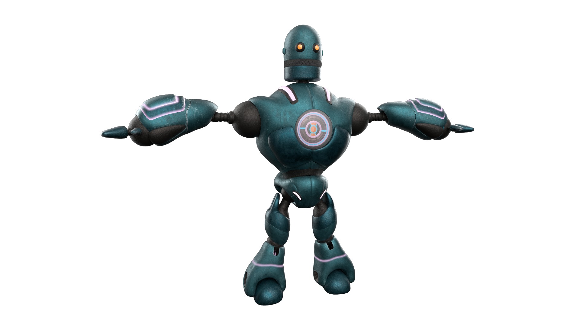 Robotic Character MAXIMUS WITHOUT RIG Low-poly 3D model_2