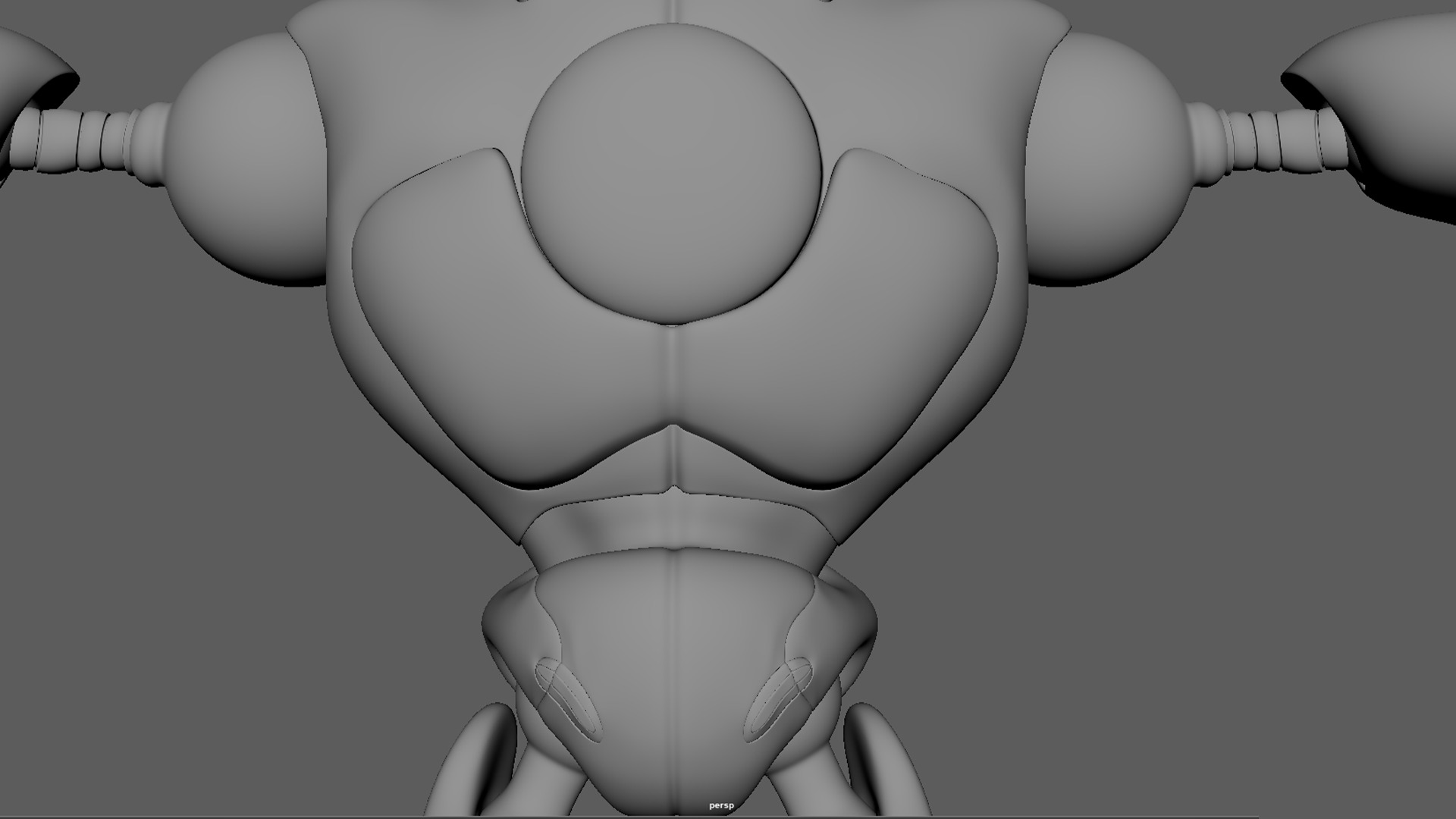 Robotic Character MAXIMUS WITHOUT RIG Low-poly 3D model_23