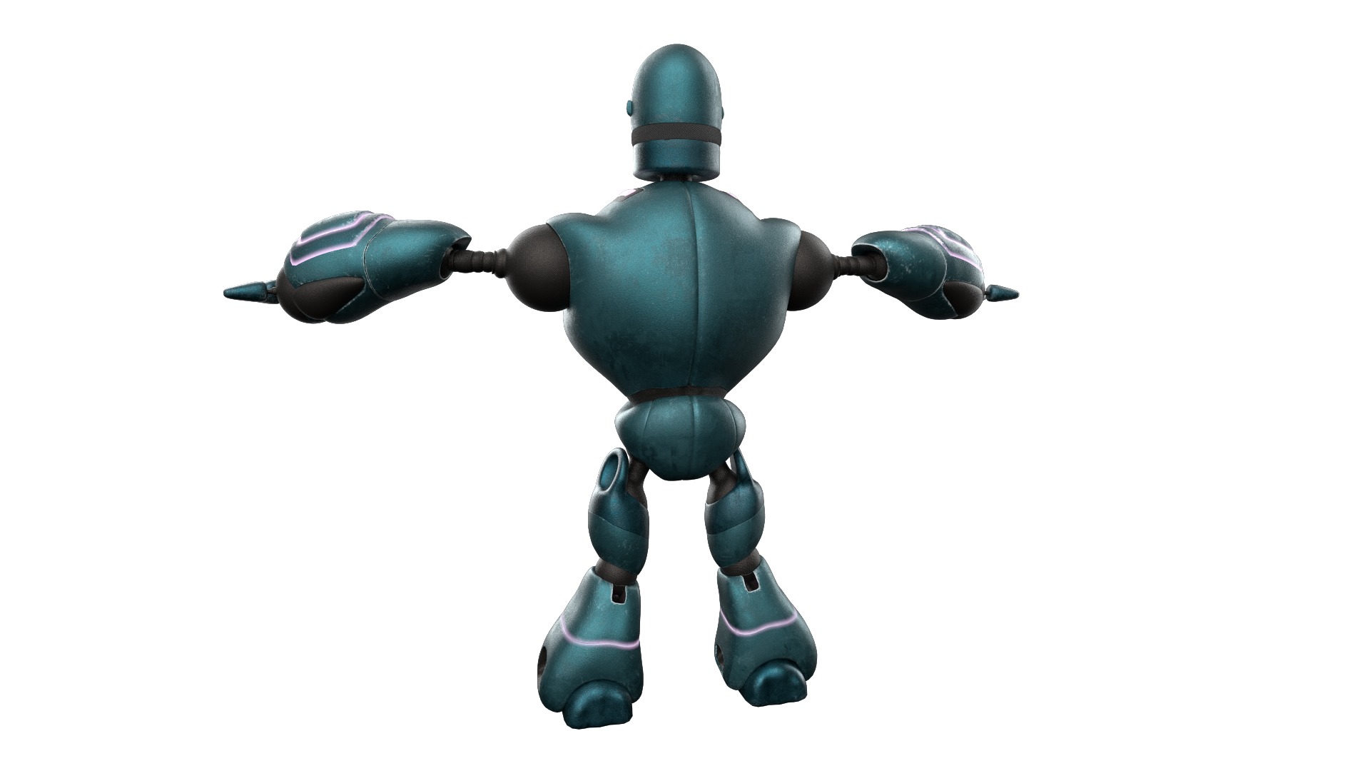 Robotic Character MAXIMUS WITHOUT RIG Low-poly 3D model_4