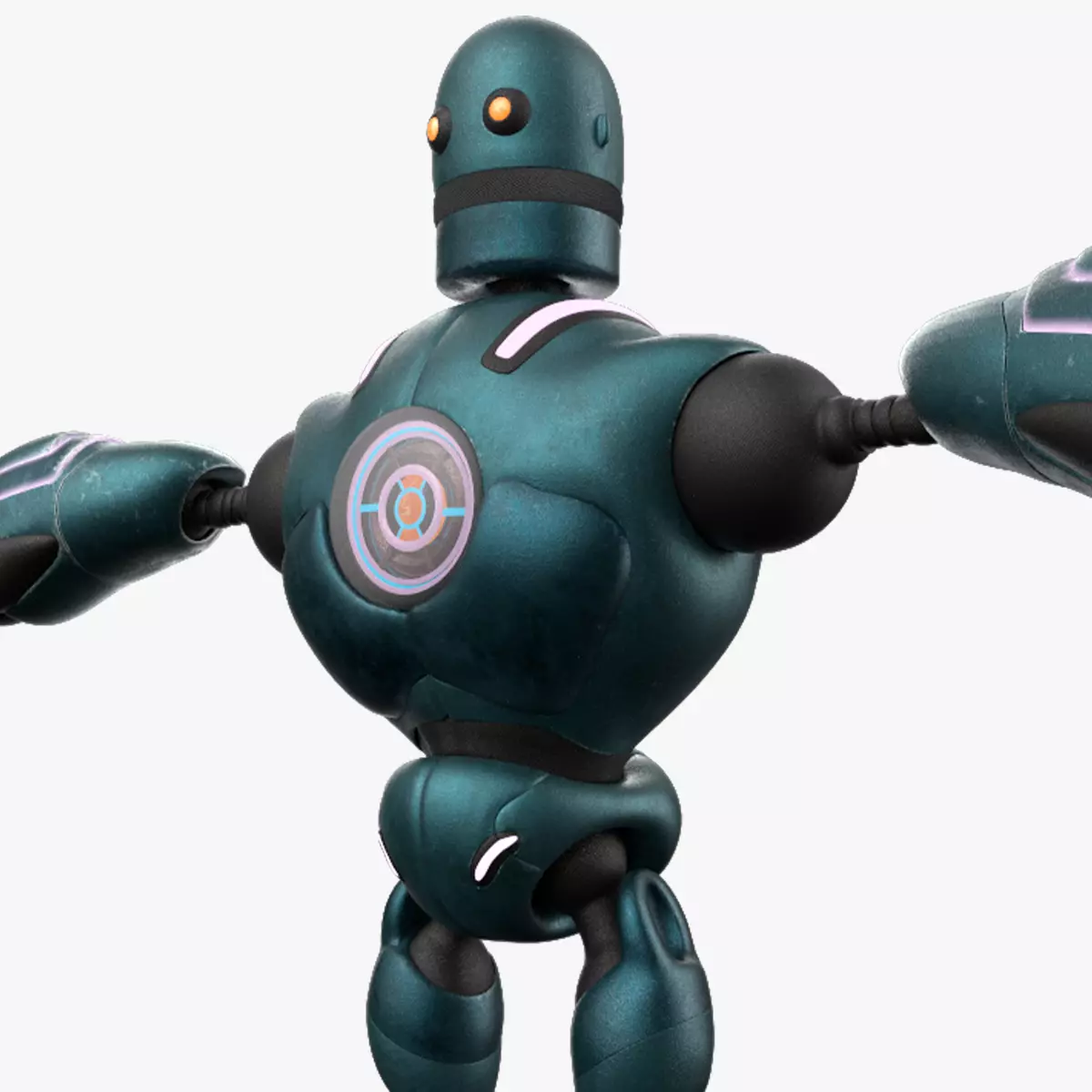 Robotic Character MAXIMUS WITHOUT RIG Low-poly 3D model_0