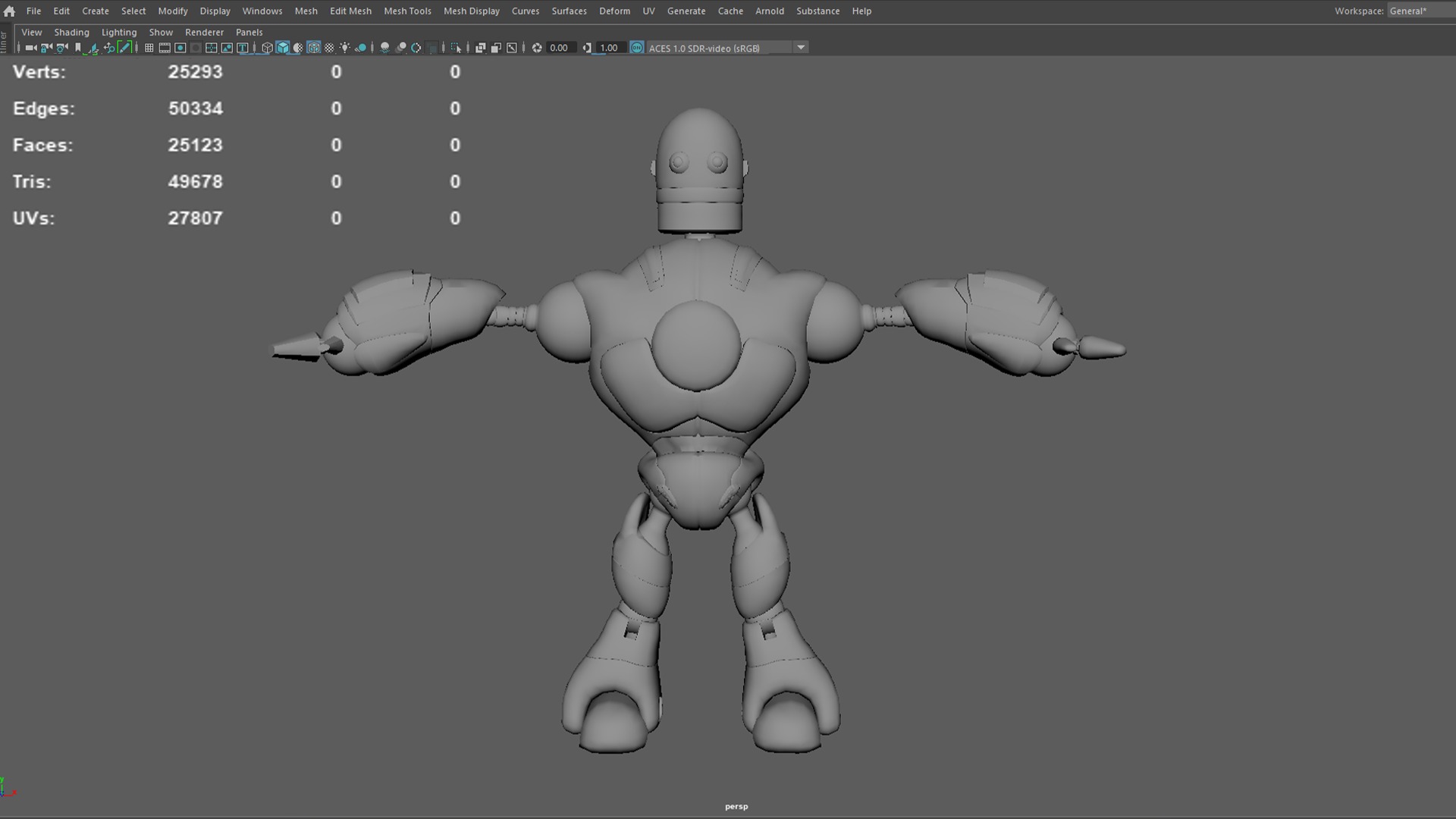 Robotic Character MAXIMUS WITHOUT RIG Low-poly 3D model_10
