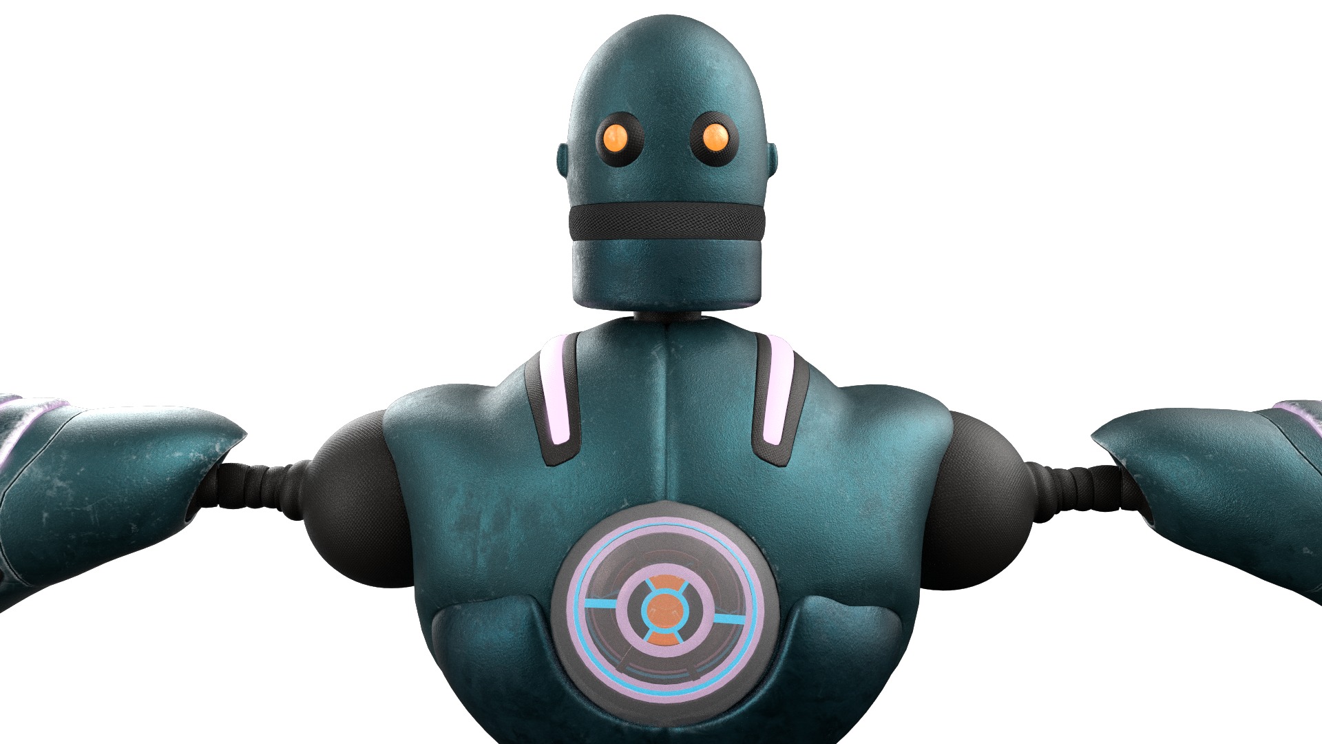 Robotic Character MAXIMUS WITHOUT RIG Low-poly 3D model_9