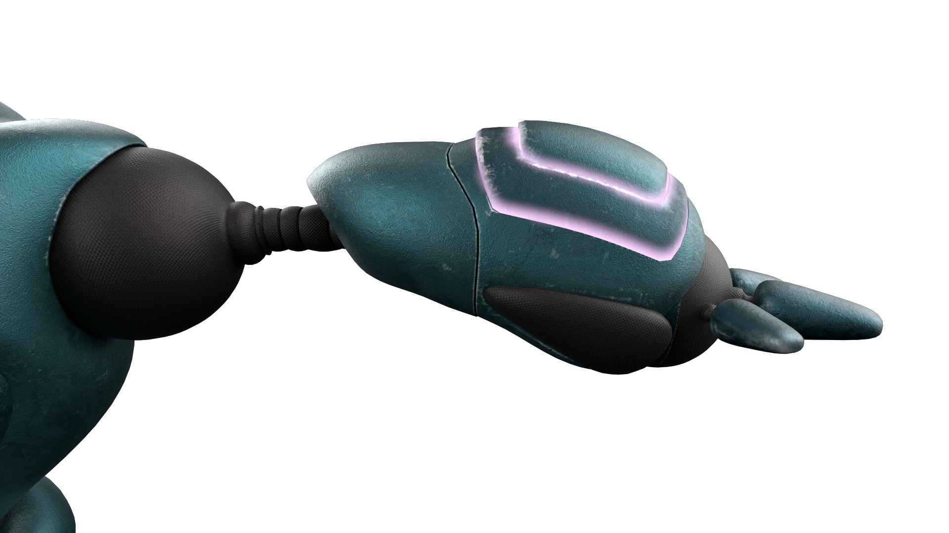 Robotic Character MAXIMUS WITHOUT RIG Low-poly 3D model_6