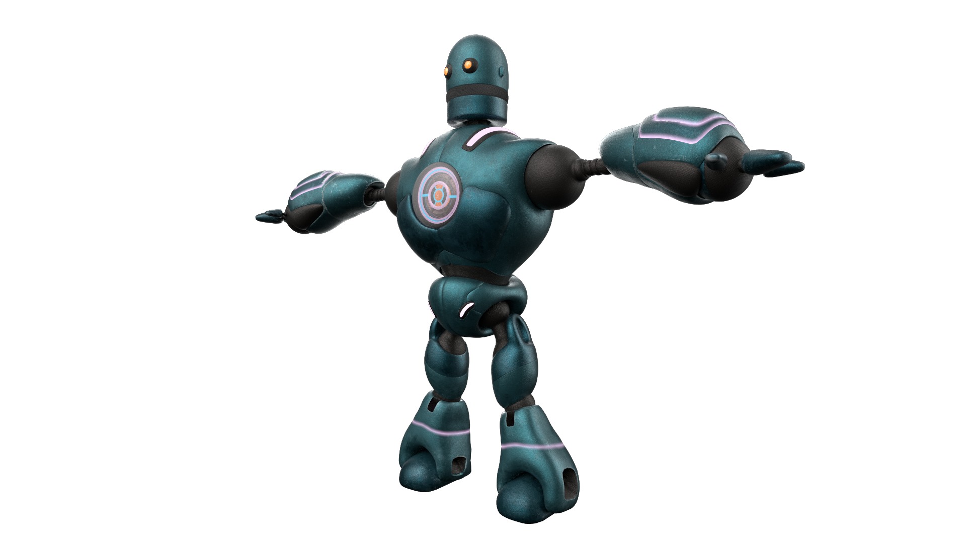 Robotic Character MAXIMUS WITHOUT RIG Low-poly 3D model_3