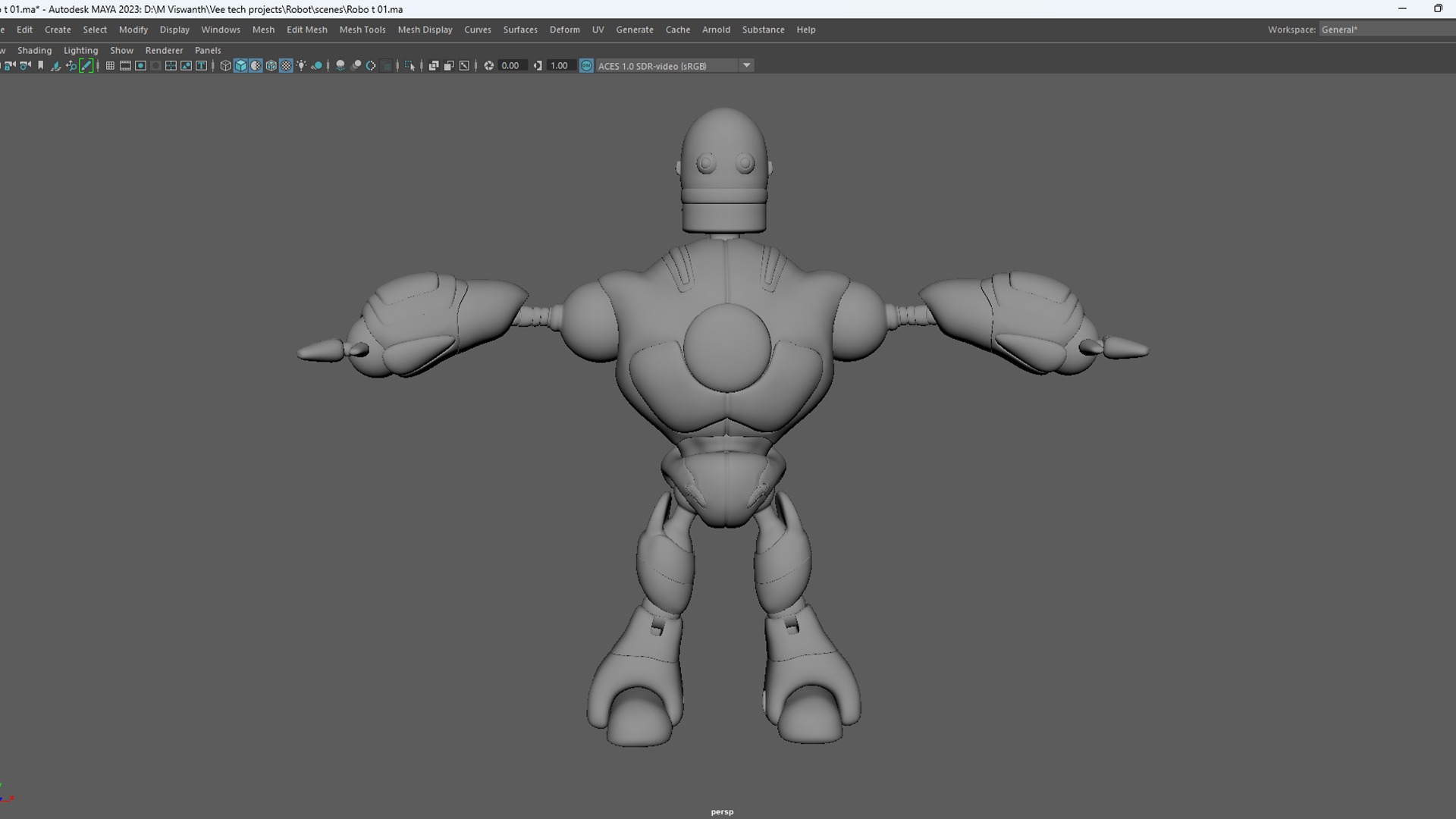 Robotic Character MAXIMUS WITHOUT RIG Low-poly 3D model_11