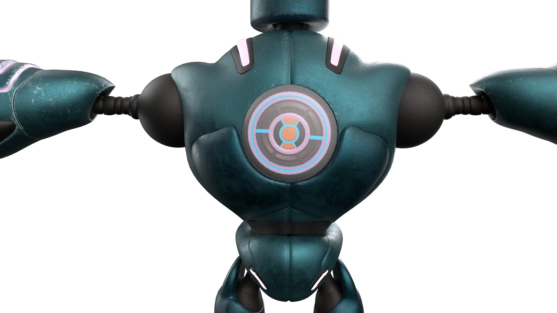 Robotic Character MAXIMUS WITHOUT RIG Low-poly 3D model_8