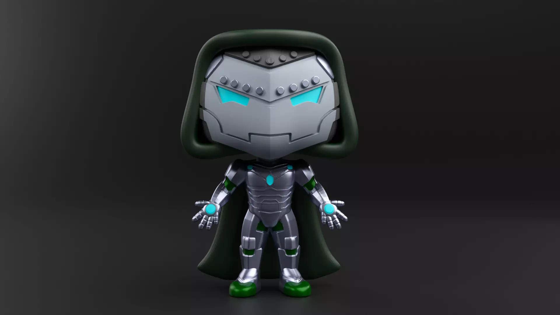 Infamous Iron Man funko pop from the Marvel Comics 3D print model