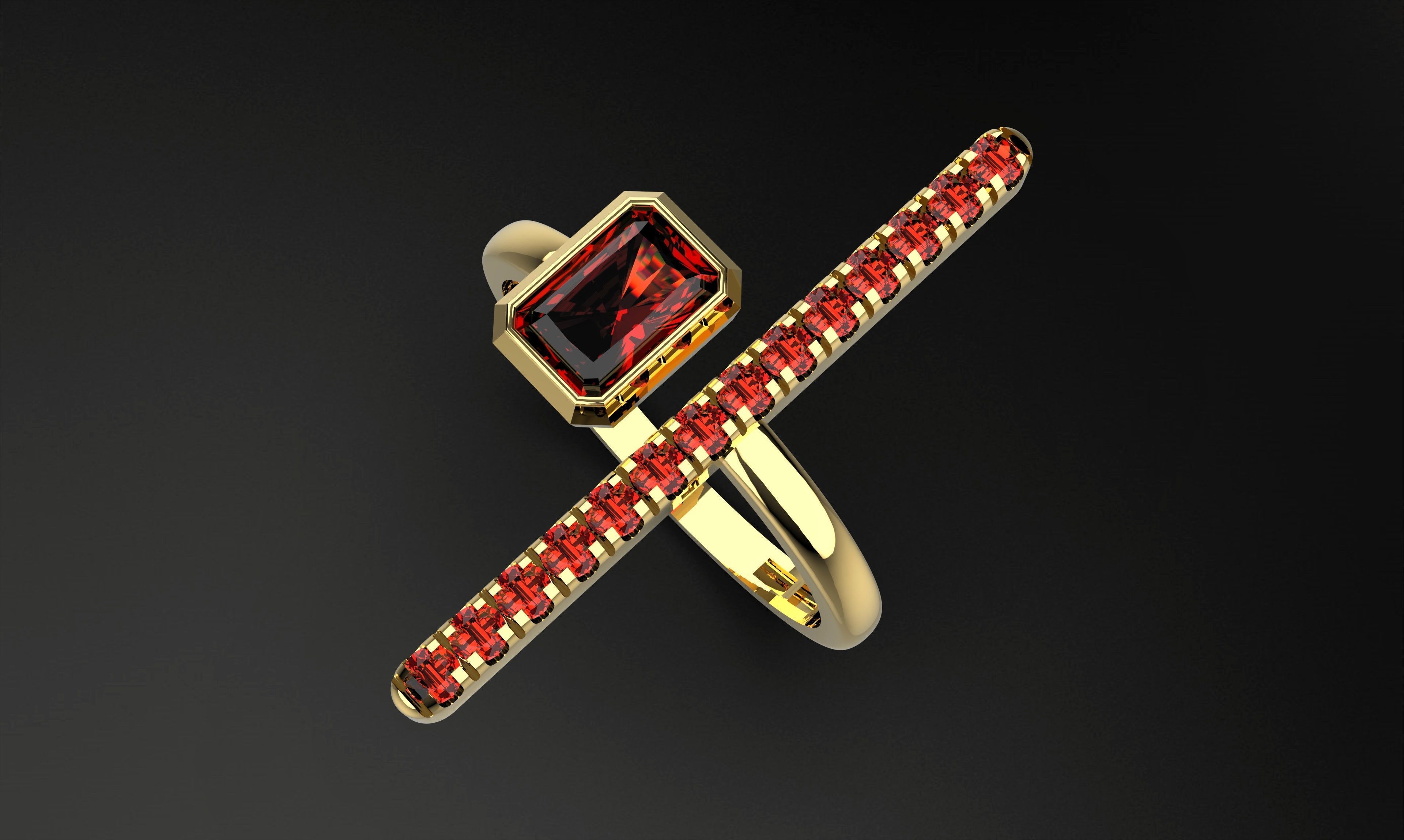 A100-64-ring 3D print model_5