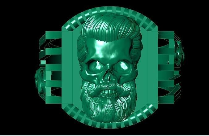 Skull Ring 3d model  3D print model