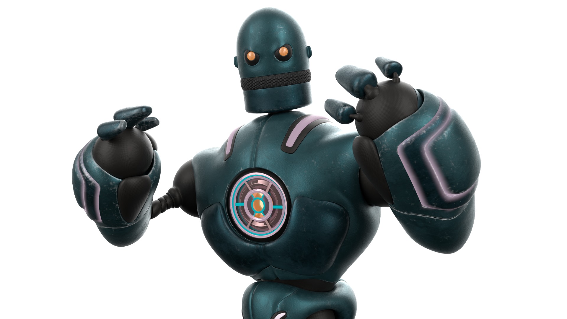 Robotic Character MAXIMUS WITH RIG Low-poly 3D model_2