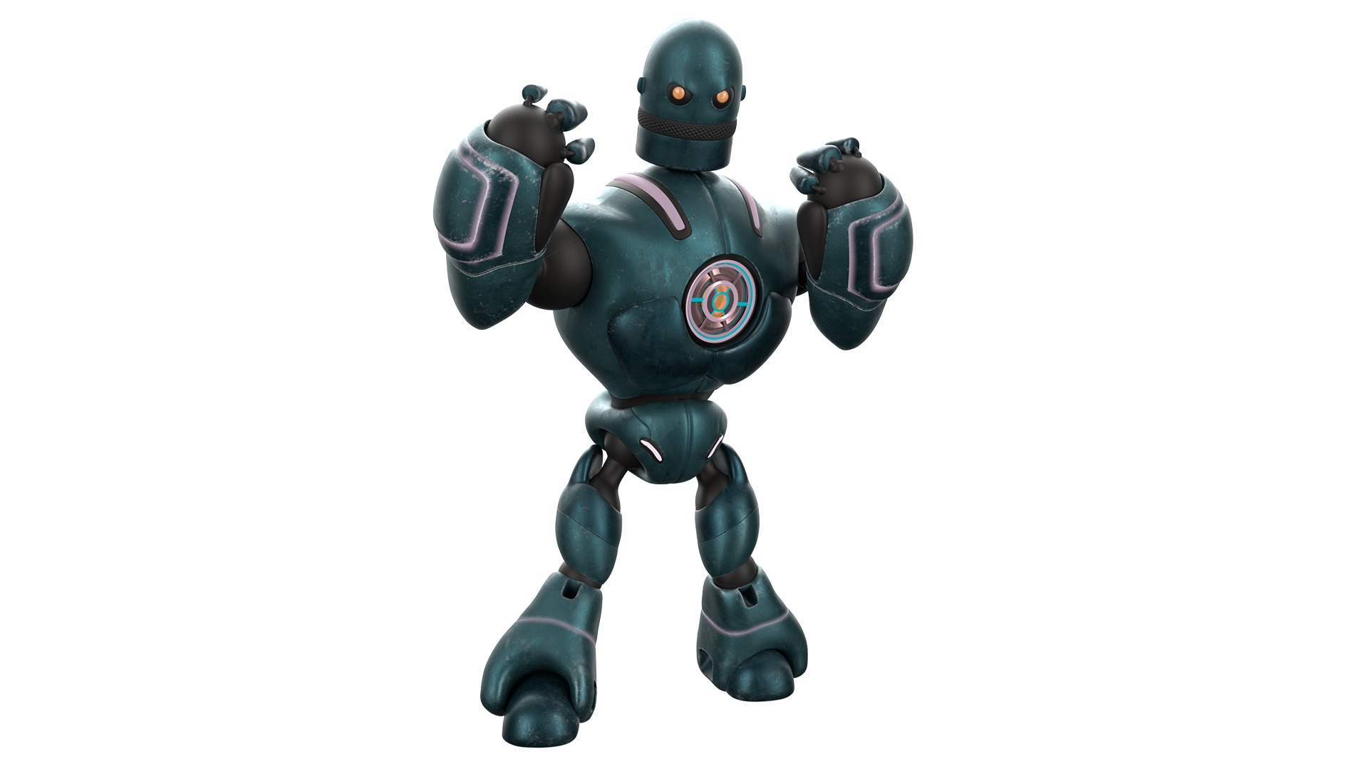 Robotic Character MAXIMUS WITH RIG Low-poly 3D model_3