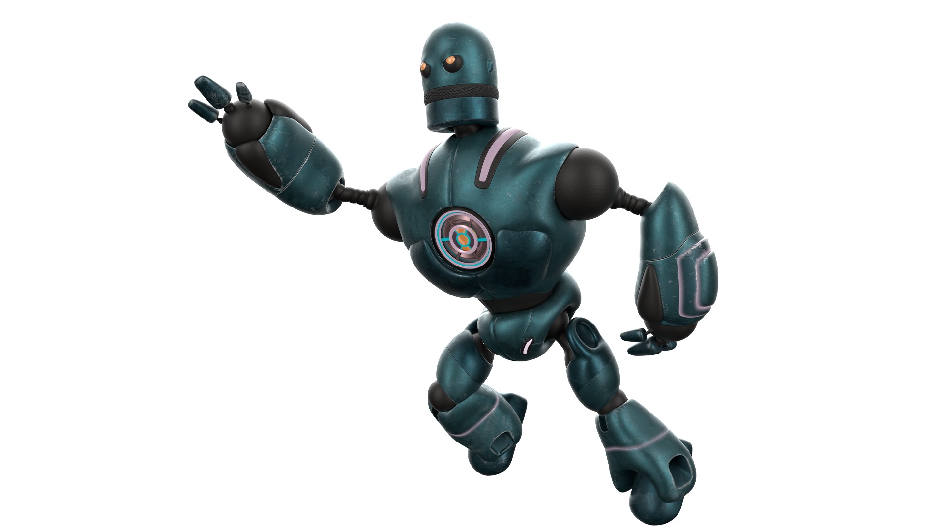 Robotic Character MAXIMUS WITH RIG Low-poly 3D model_7