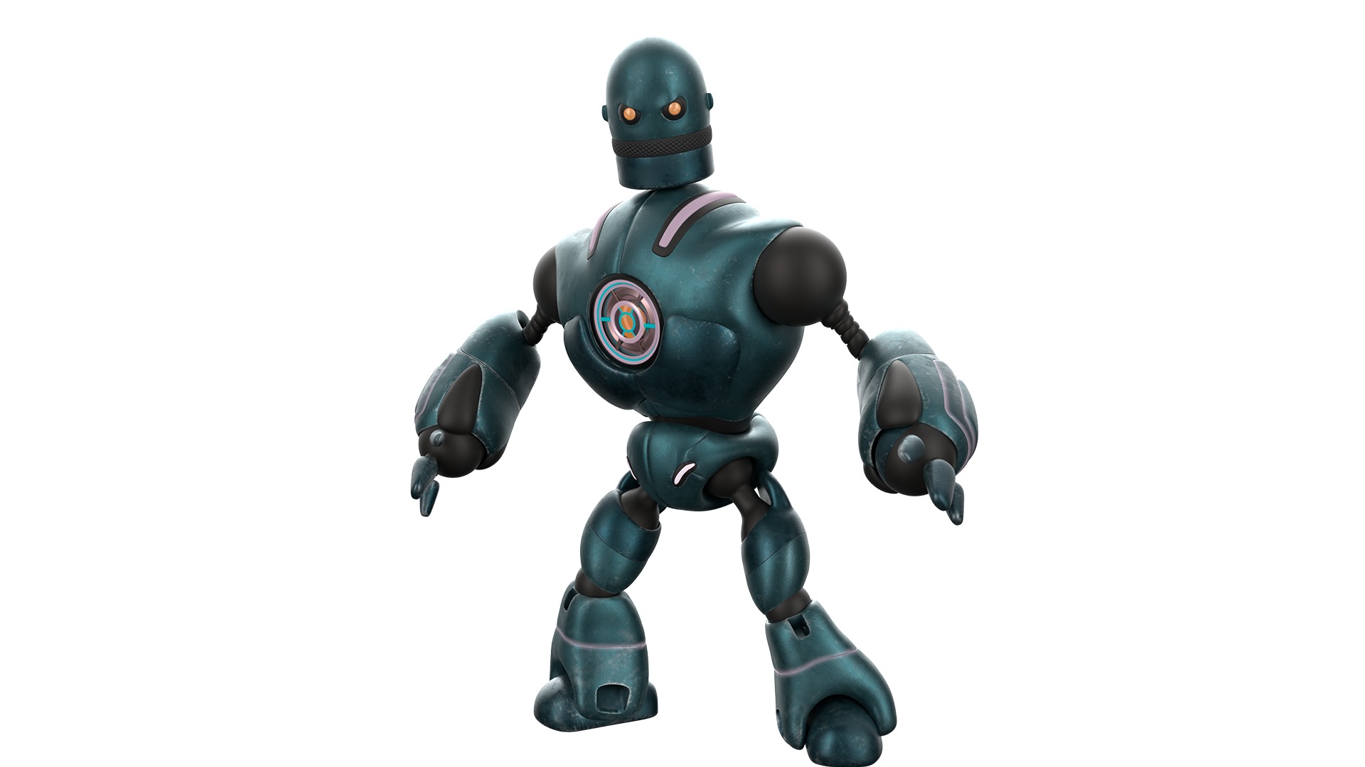 Robotic Character MAXIMUS WITH RIG Low-poly 3D model_5