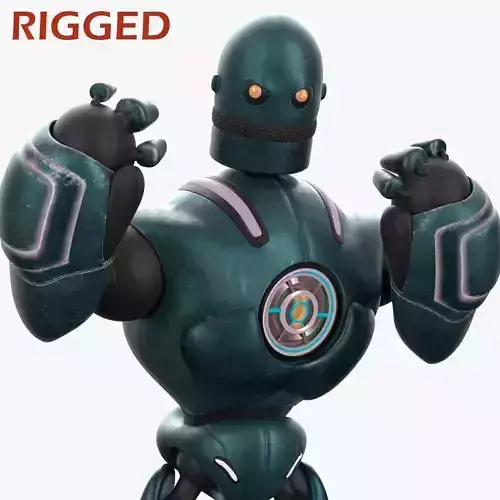 Robotic Character MAXIMUS WITH RIG Low-poly 3D model