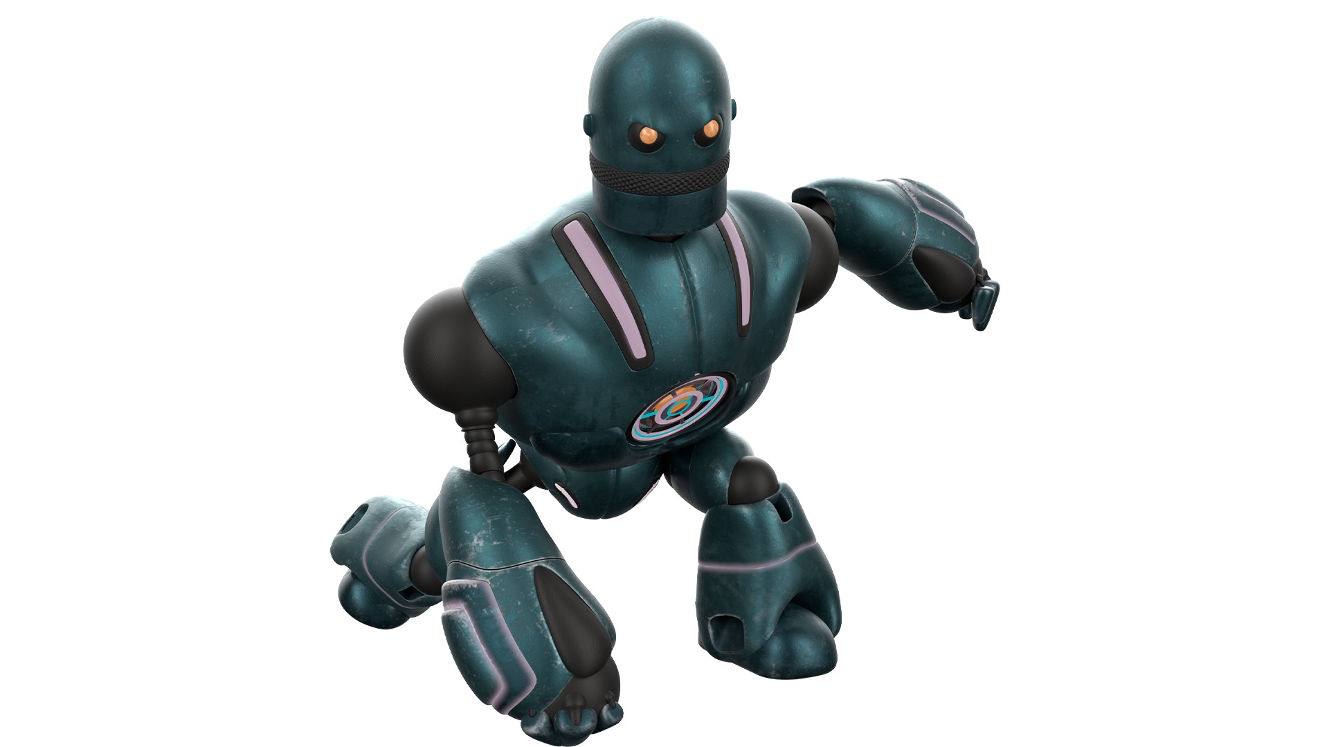 Robotic Character MAXIMUS WITH RIG Low-poly 3D model_4