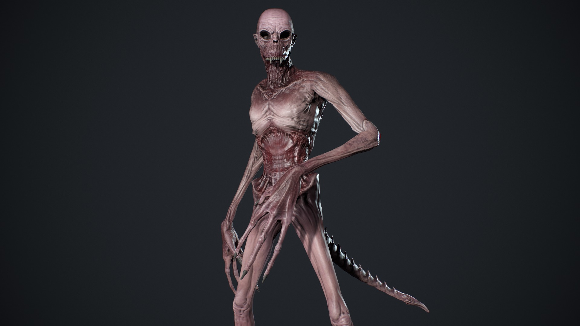Monster 14 Low-poly 3D model_13