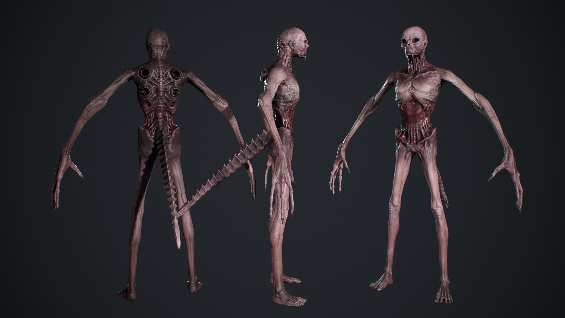 Monster 14 Low-poly 3D model_10