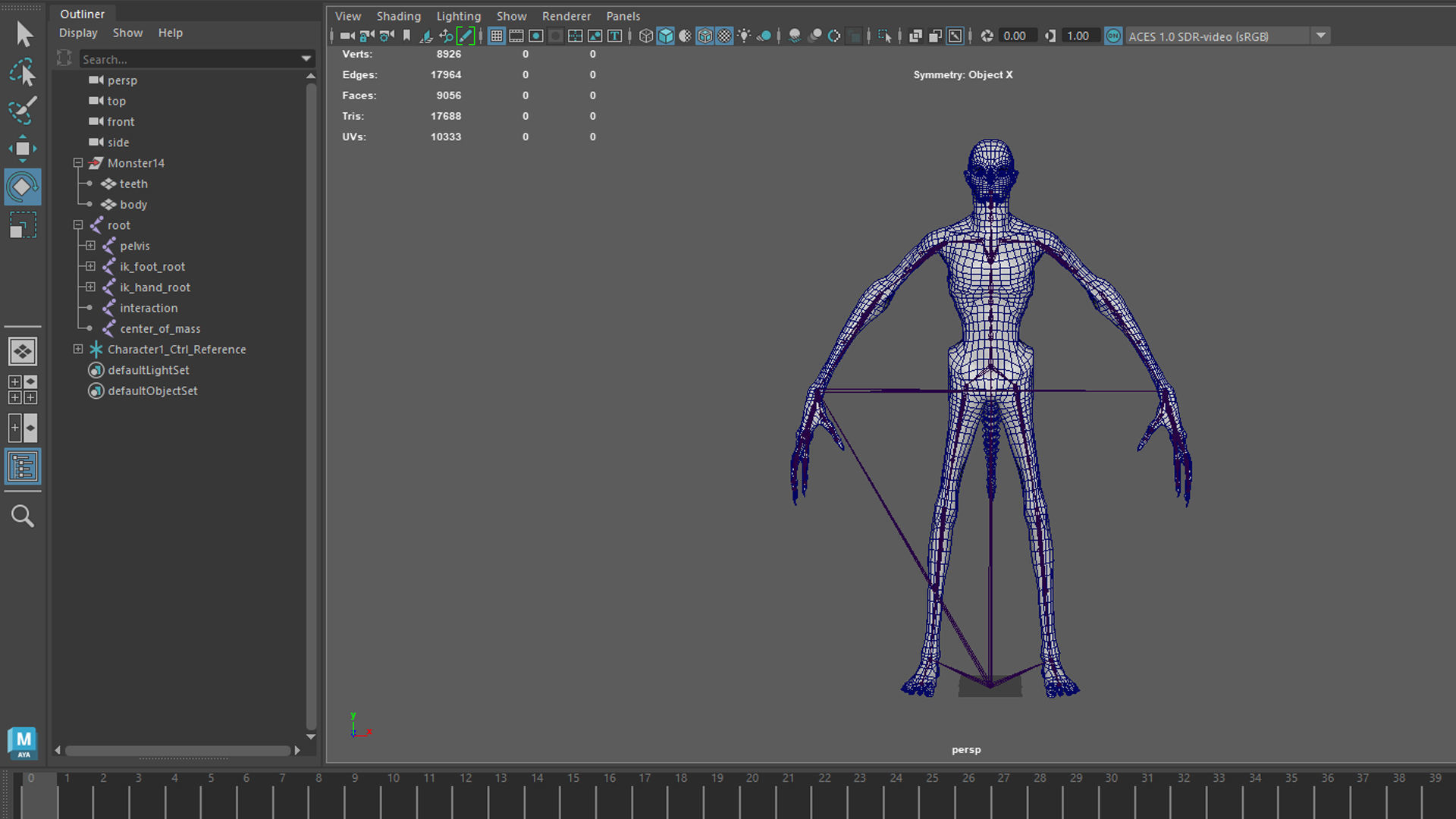 Monster 14 Low-poly 3D model_28