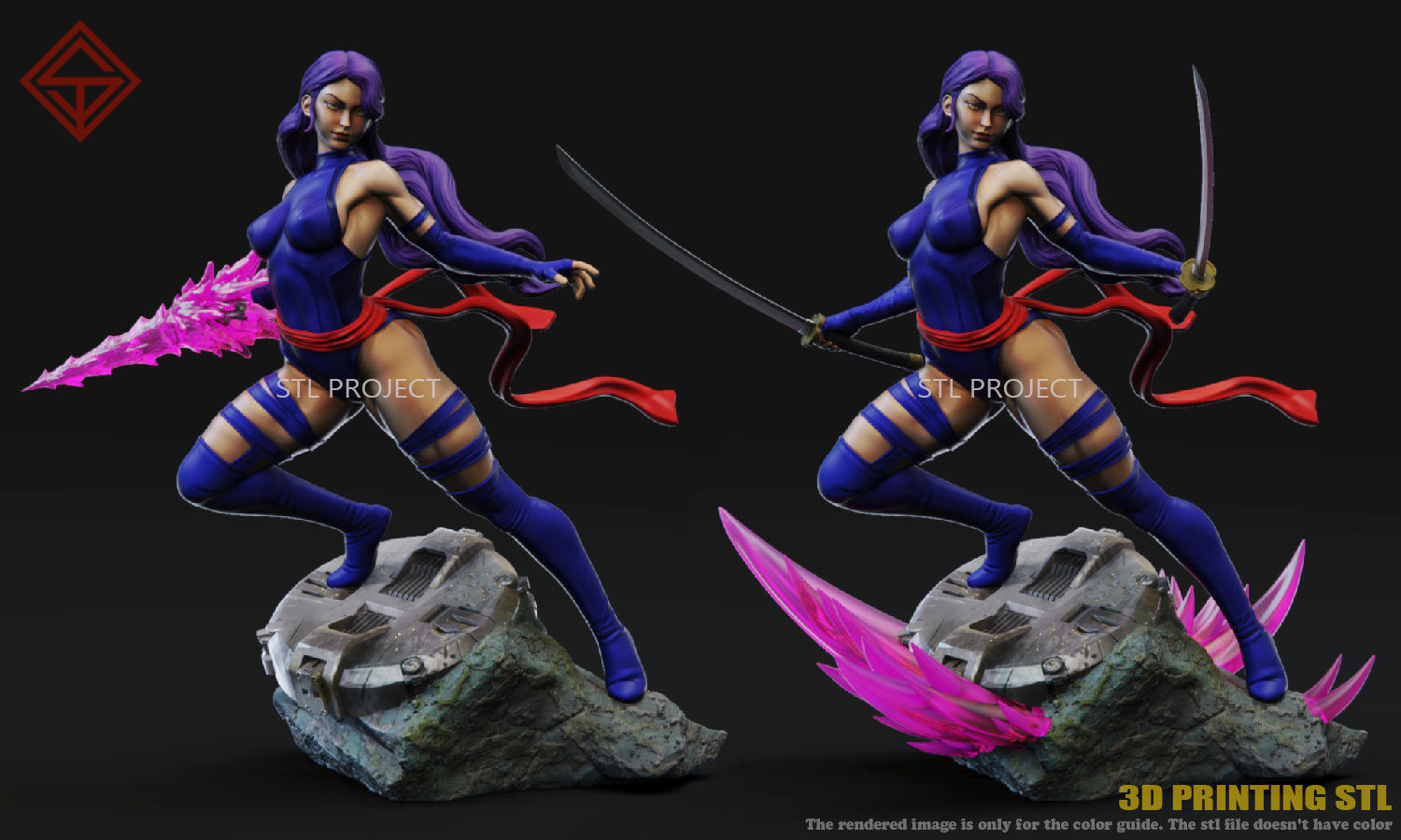 Psylocke 3D print model_1