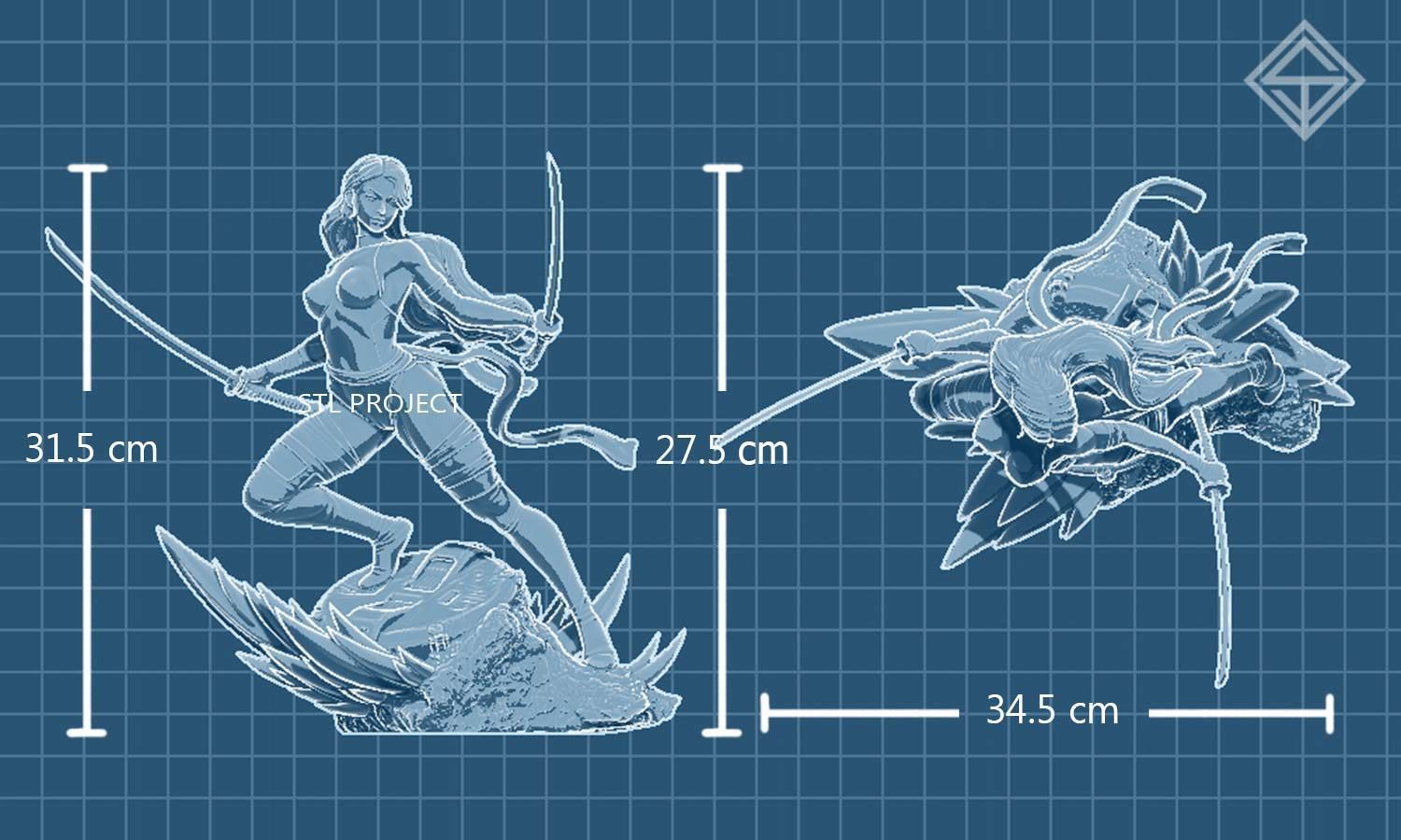 Psylocke 3D print model_4