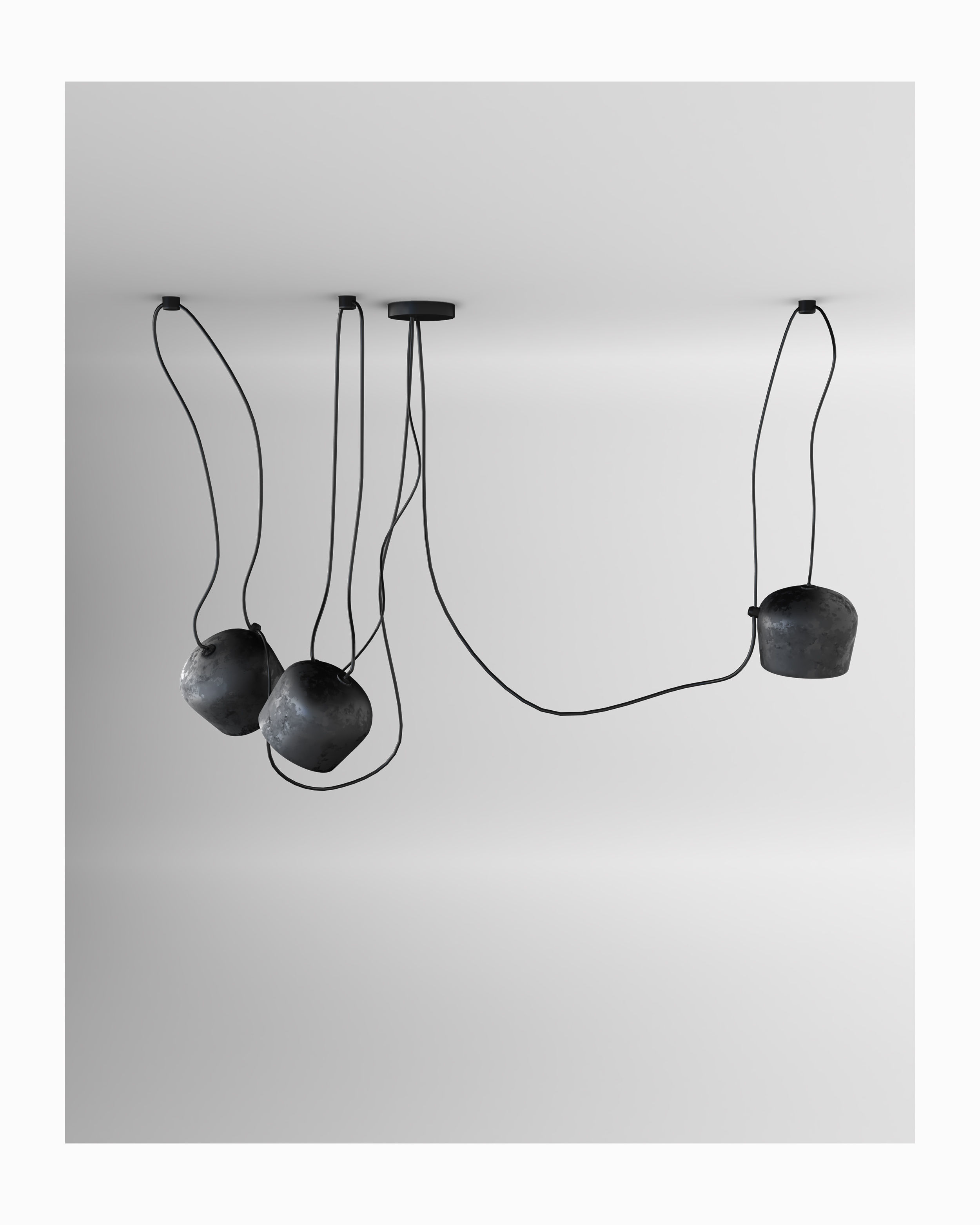 Ceiling industrial light 3D model_4